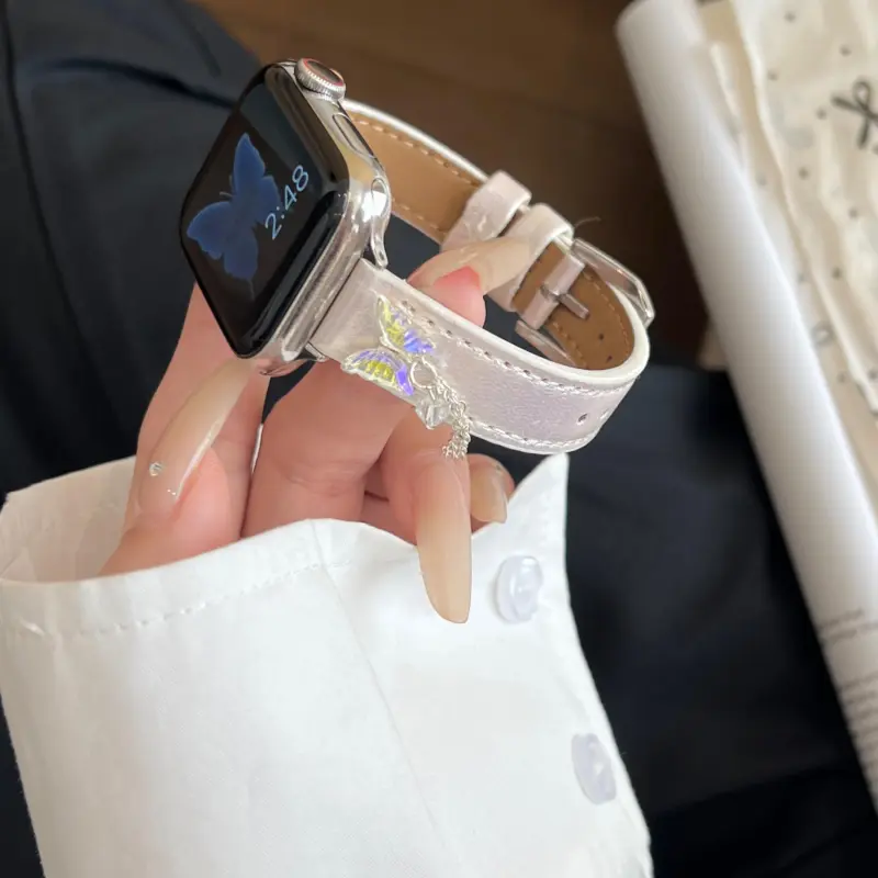 LOVINGCOOL Watch Band Apple Compatibility Genuine Leather Material-3