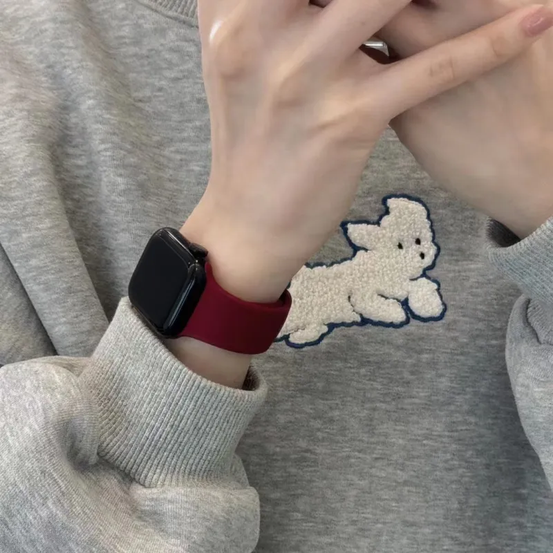 LOVINGCOOL Watch Band Apple Compatibility Silicone Material-2