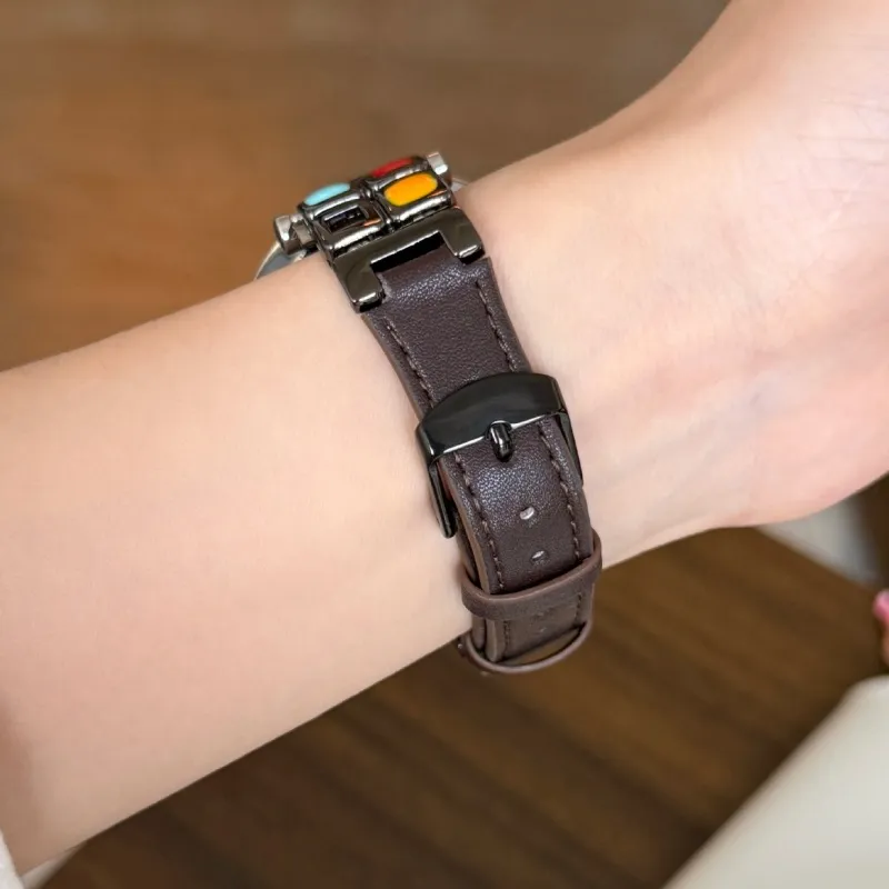 LOVINGCOOL Huawei Compatibility Watch Band Leather, Metal-9