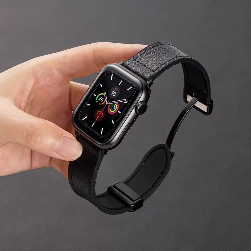 LOVINGCOOL Watch Band Apple Compatibility Genuine Leather Material-8