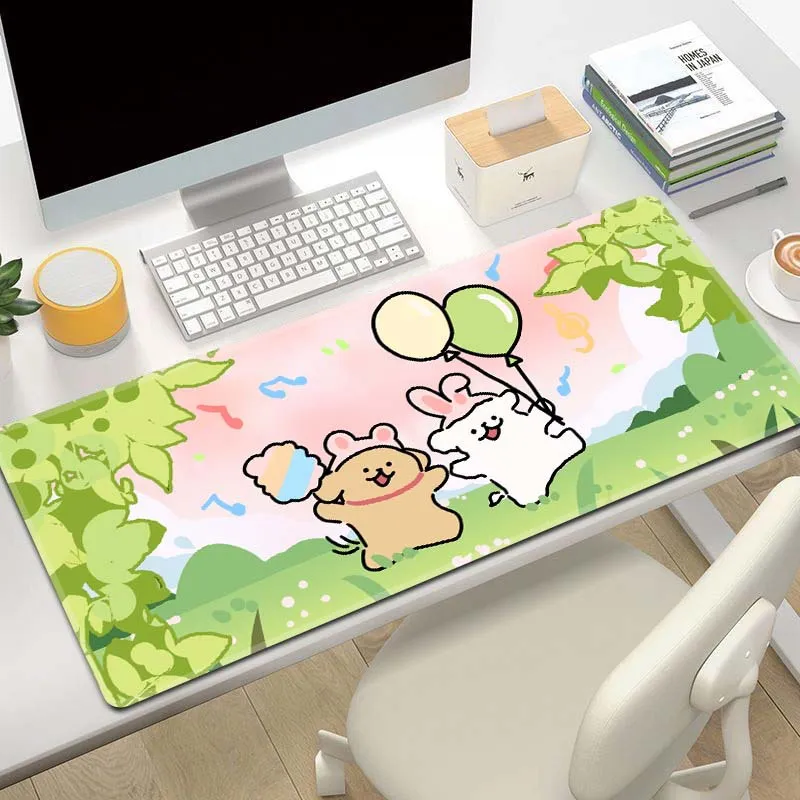 LOVINGCOOL Natural Rubber Cute Cartoon Maltese Large Keyboard Pad With Thickened Edges Office Desk Mat Mouse Pads-19