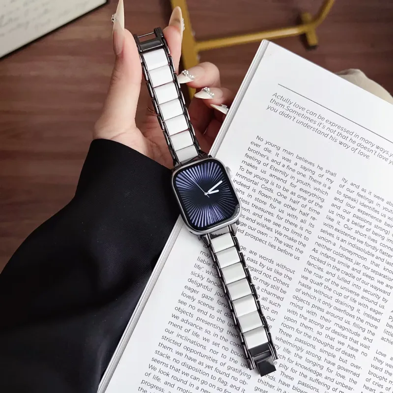 LOVINGCOOL Watch Band Apple Compatibility Imitation Ceramic Material-9