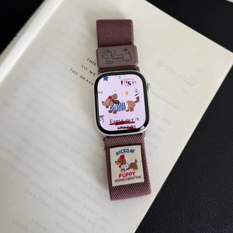LOVINGCOOL Apple Compatibility Watch Band 14cm Nylon Material-17
