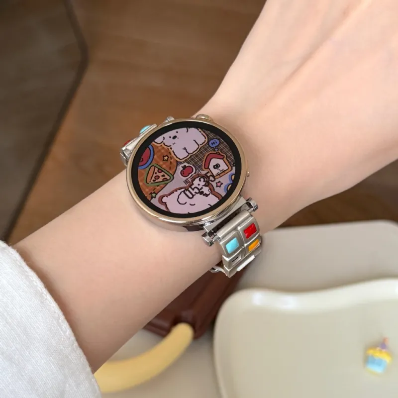 LOVINGCOOL Huawei Compatibility Watch Band Leather, Metal-12