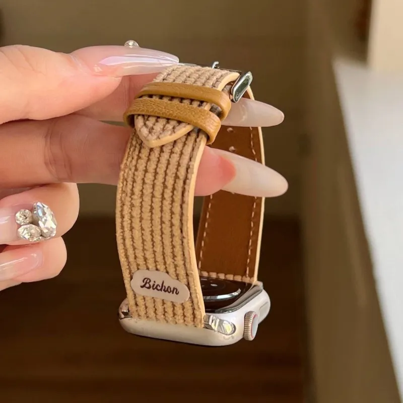 LOVINGCOOL Watch Band Apple Compatibility Fleece Material-6