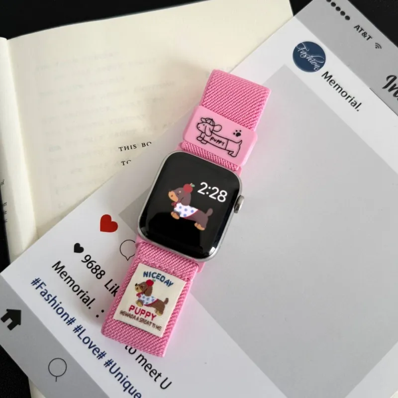 LOVINGCOOL Apple Compatibility Watch Band 14cm Nylon Material-25