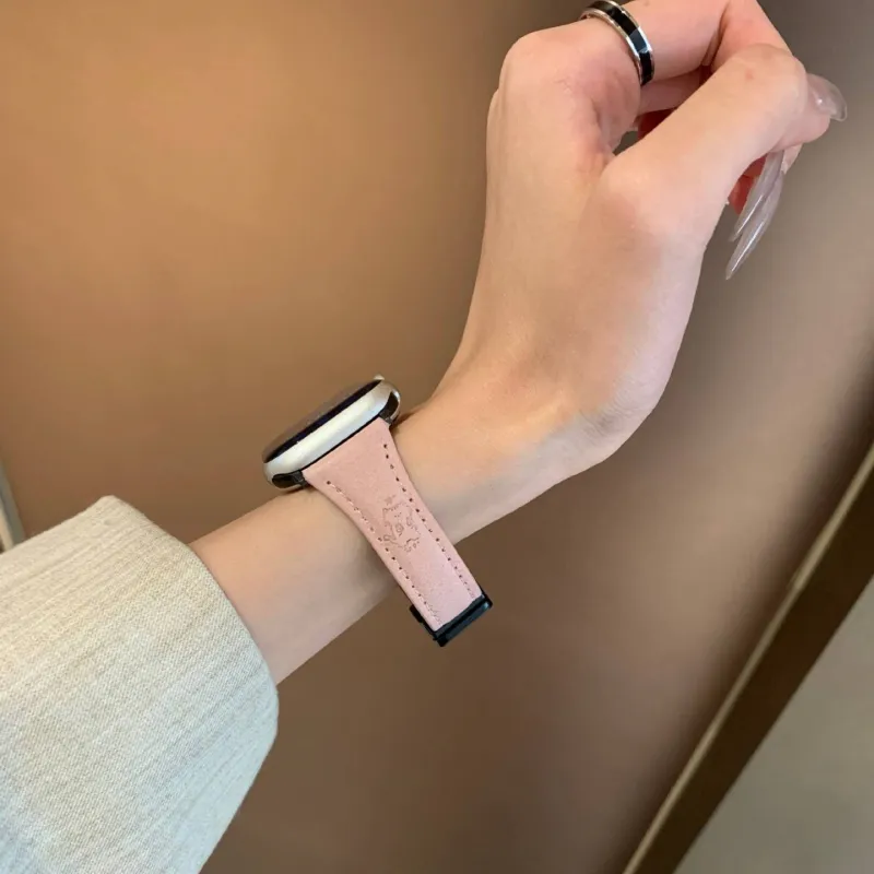 LOVINGCOOL Watch Band Apple Compatibility Genuine Leather Material-4