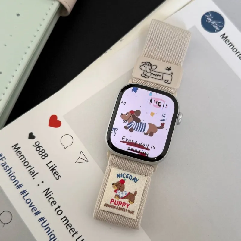 LOVINGCOOL Apple Compatibility Watch Band 14cm Nylon Material-6