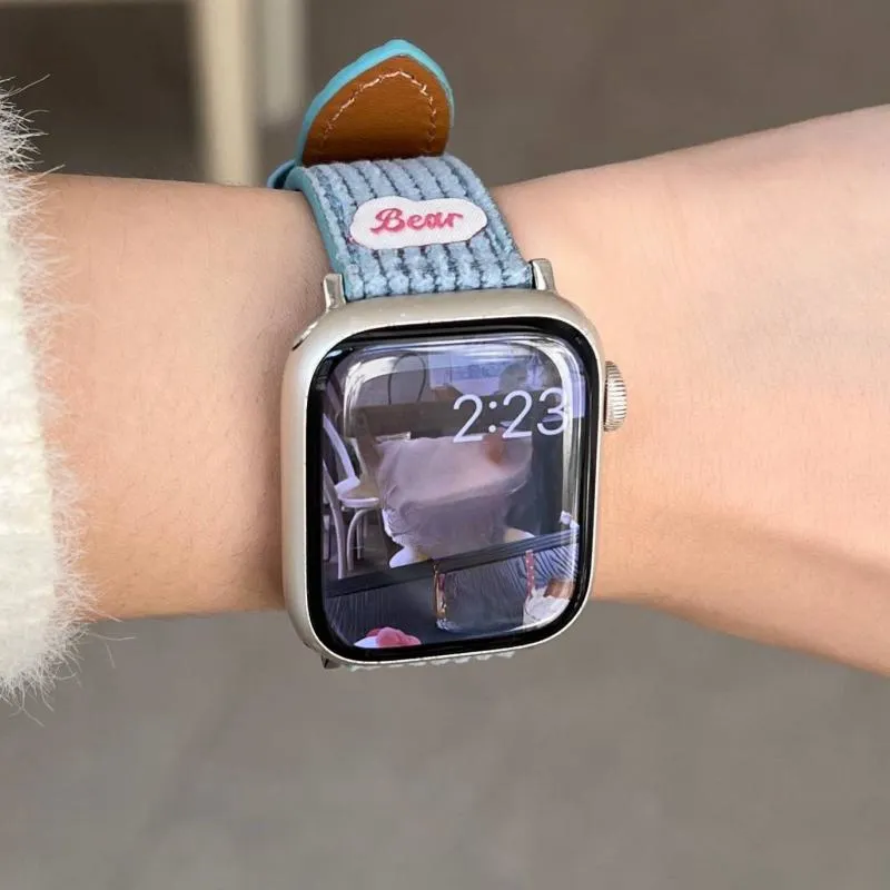 LOVINGCOOL Watch Band Apple Compatibility Fleece Material-16