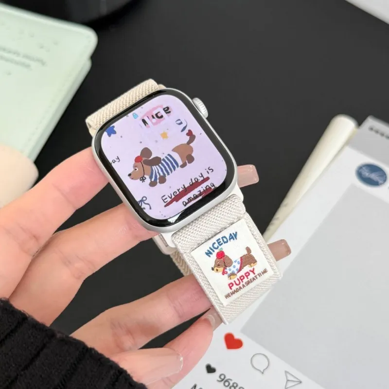 LOVINGCOOL Apple Compatibility Watch Band 14cm Nylon Material-5