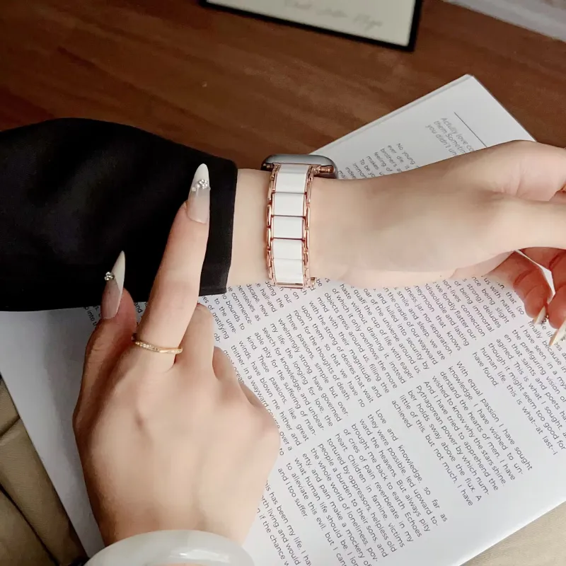 LOVINGCOOL Watch Band Apple Compatibility Imitation Ceramic Material-2