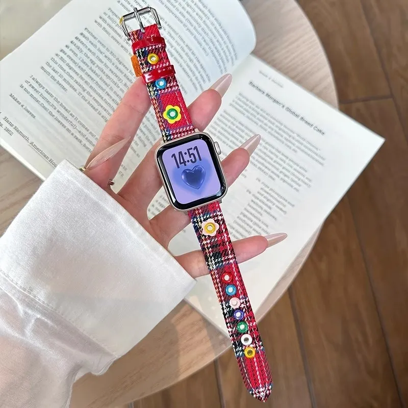 LOVINGCOOL Watch Band Apple Compatibility Canvas Material-1