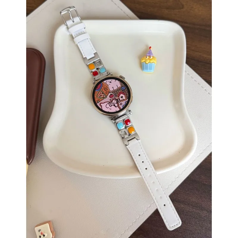 LOVINGCOOL Huawei Compatibility Watch Band Leather, Metal-2