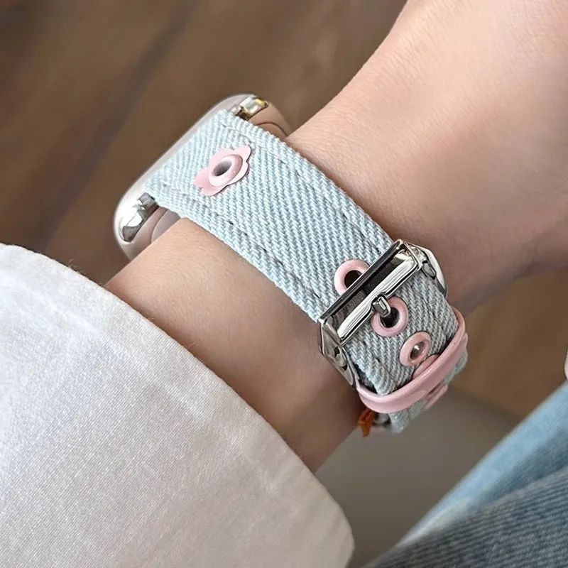 LOVINGCOOL Watch Band Apple Compatibility Canvas Material-6
