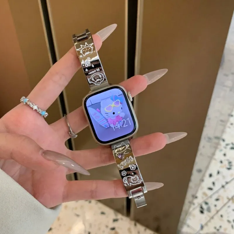 LOVINGCOOL Apple Compatibility Watch Band Stainless Steel Material-9