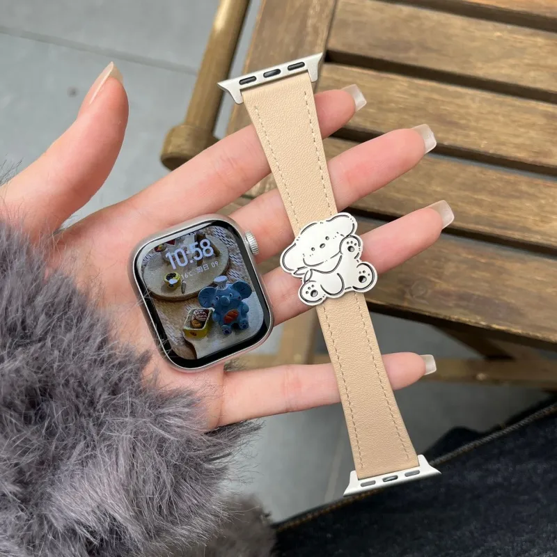 LOVINGCOOL Watch Band Apple Compatibility 130mm Genuine Leather Material-5