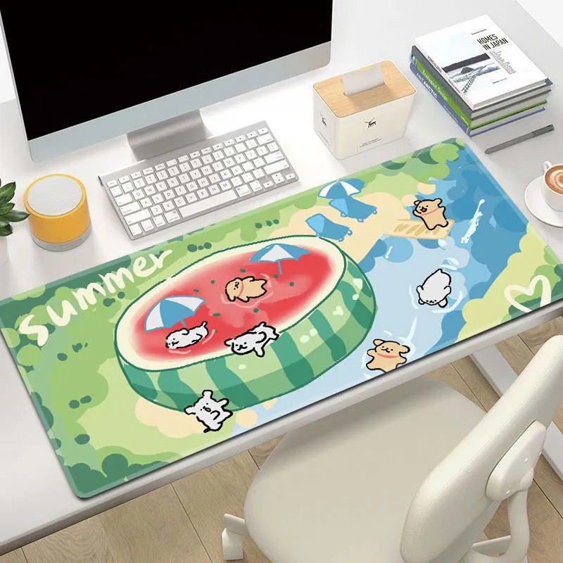 LOVINGCOOL Natural Rubber Cute Cartoon Maltese Large Keyboard Pad With Thickened Edges Office Desk Mat Mouse Pads-17