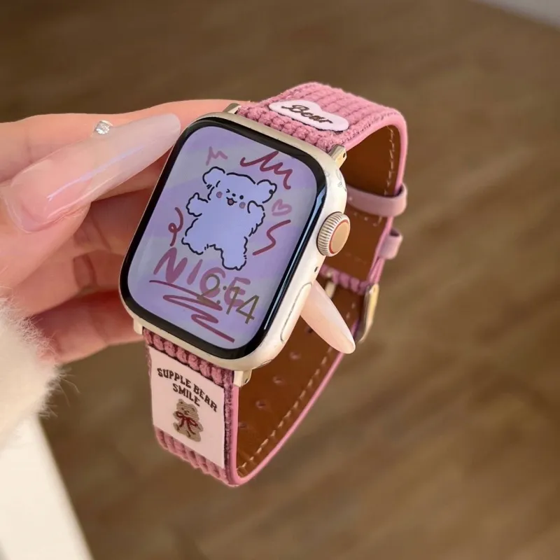 LOVINGCOOL Watch Band Apple Compatibility Fleece Material-8