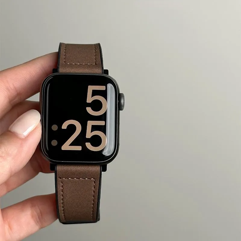 LOVINGCOOL Watch Band Apple Compatibility Genuine Leather Material-3