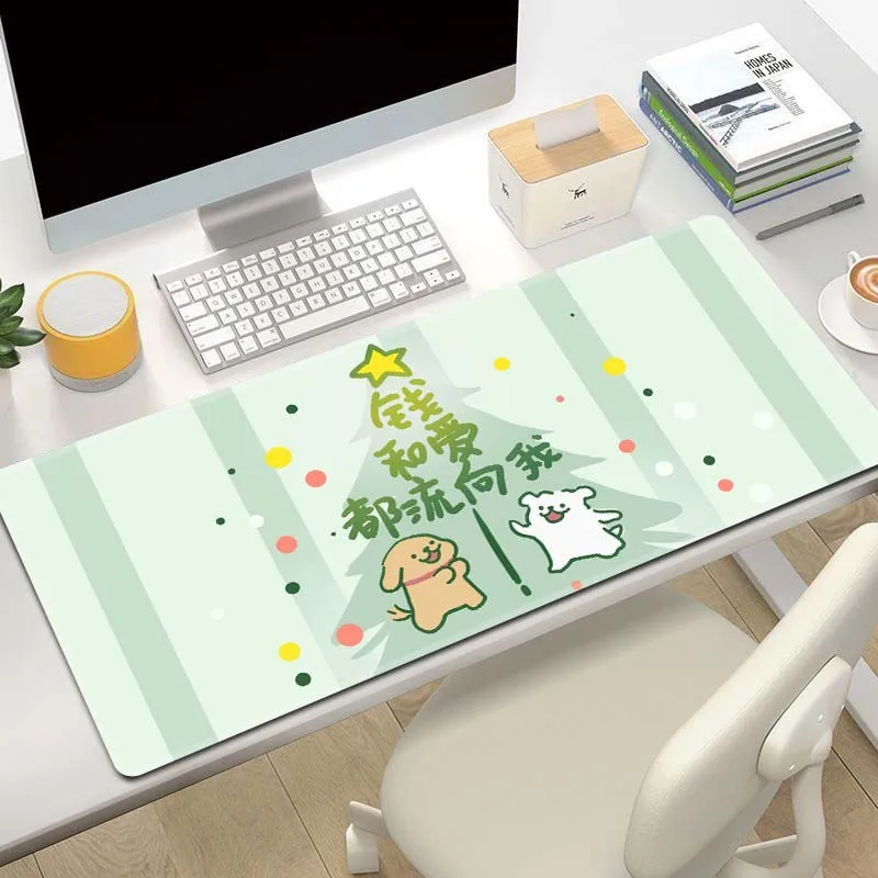 LOVINGCOOL Natural Rubber Cute Cartoon Maltese Large Keyboard Pad With Thickened Edges Office Desk Mat Mouse Pads-15