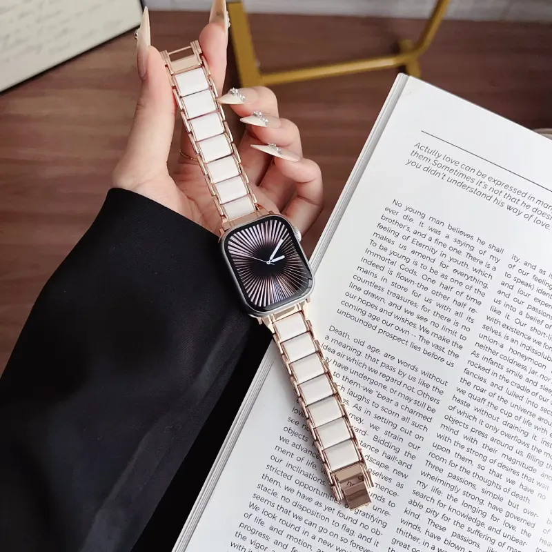 LOVINGCOOL Watch Band Apple Compatibility Imitation Ceramic Material-1