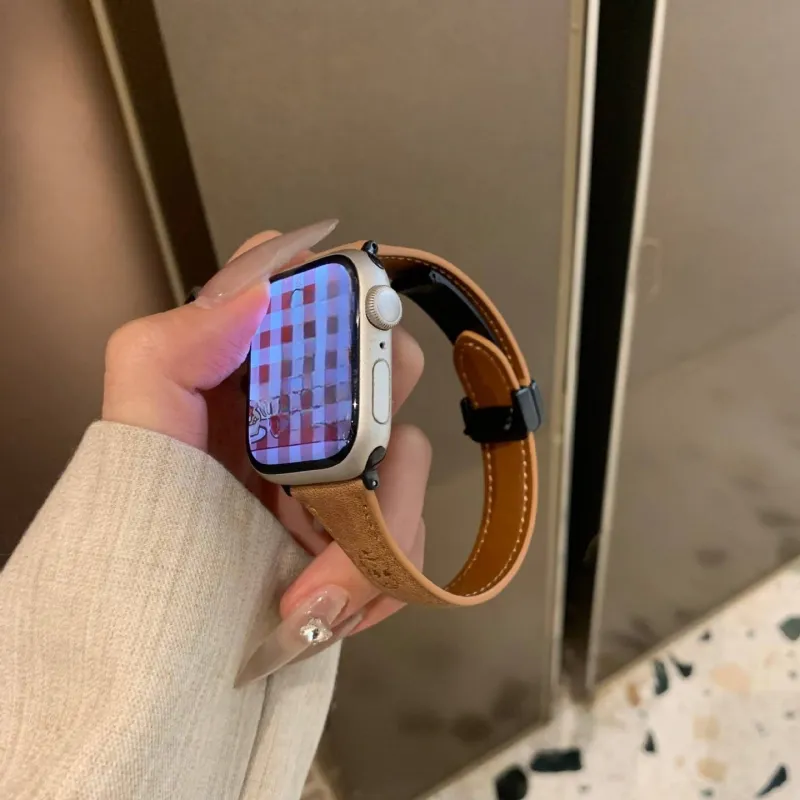 LOVINGCOOL Watch Band Apple Compatibility Genuine Leather Material-7