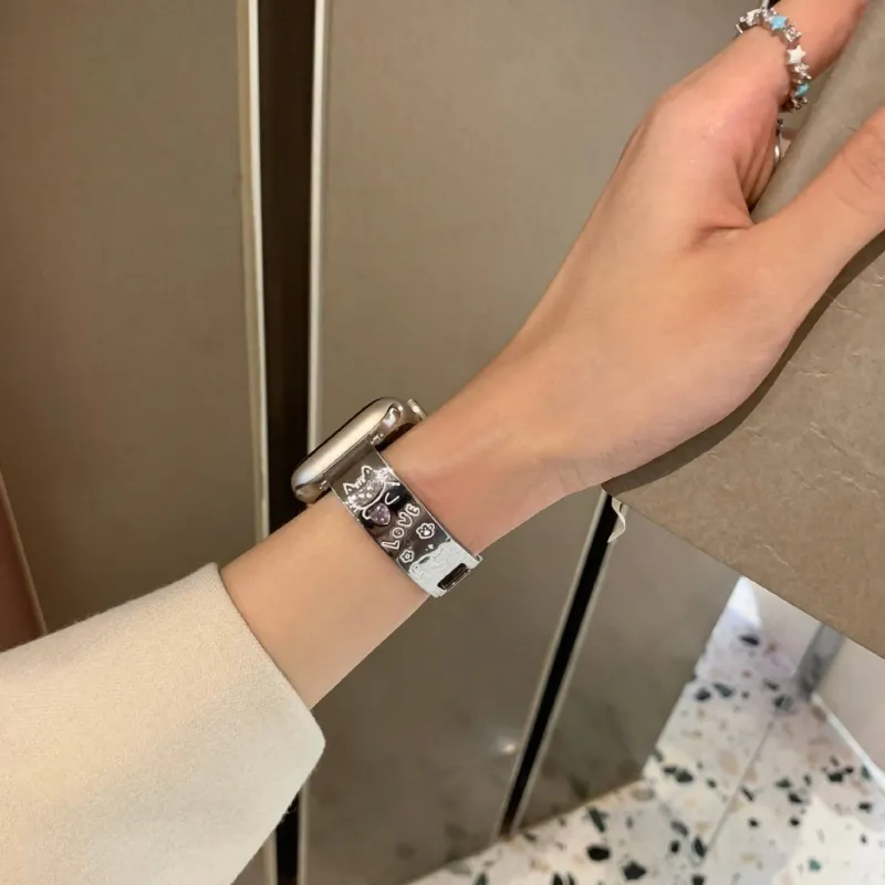 LOVINGCOOL Apple Compatibility Watch Band Stainless Steel Material-11