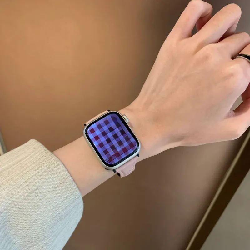 LOVINGCOOL Watch Band Apple Compatibility Genuine Leather Material-3