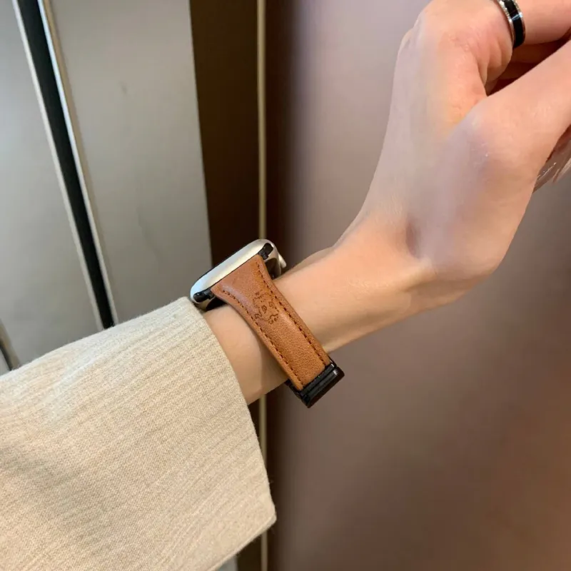 LOVINGCOOL Watch Band Apple Compatibility Genuine Leather Material-14