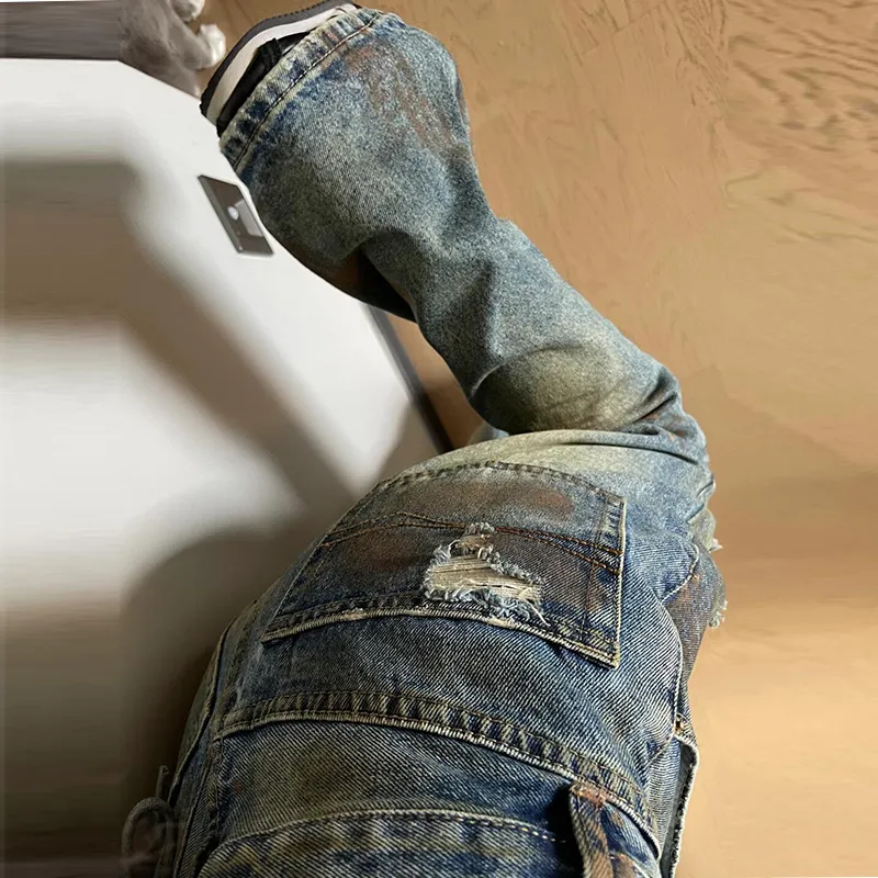 FEAROM Jeans Unisex Vintage Blue-5