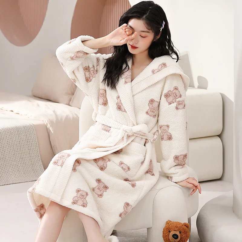Qiao Ni Tong Bath Robes Women's Image Color-2