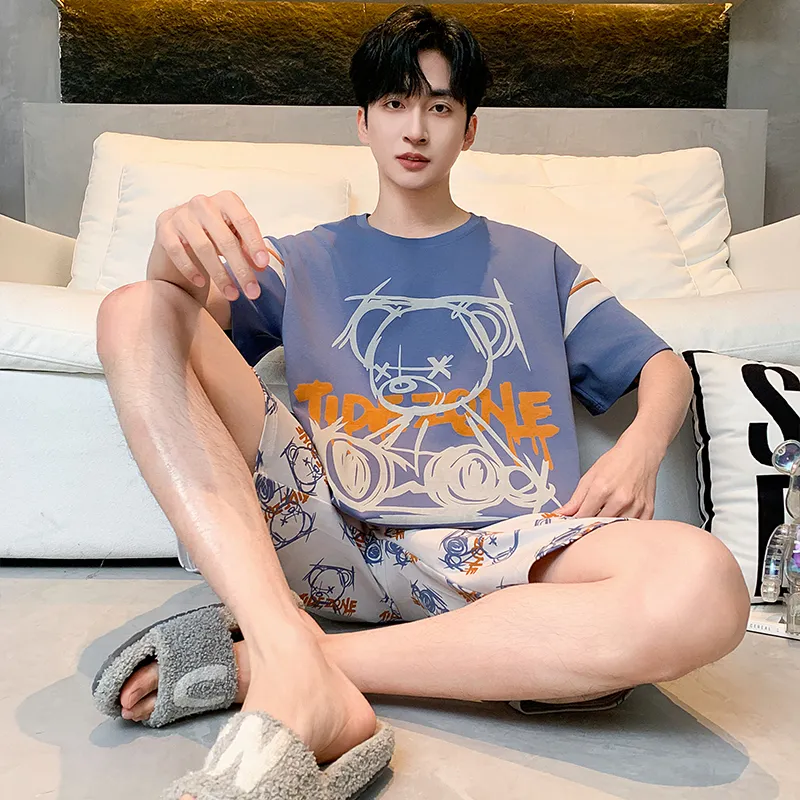 Qiao Ni Tong Pajama Set Men's Image Color-3