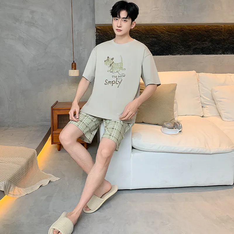 Qiao Ni Tong Pajama Set Men's Image Color-4