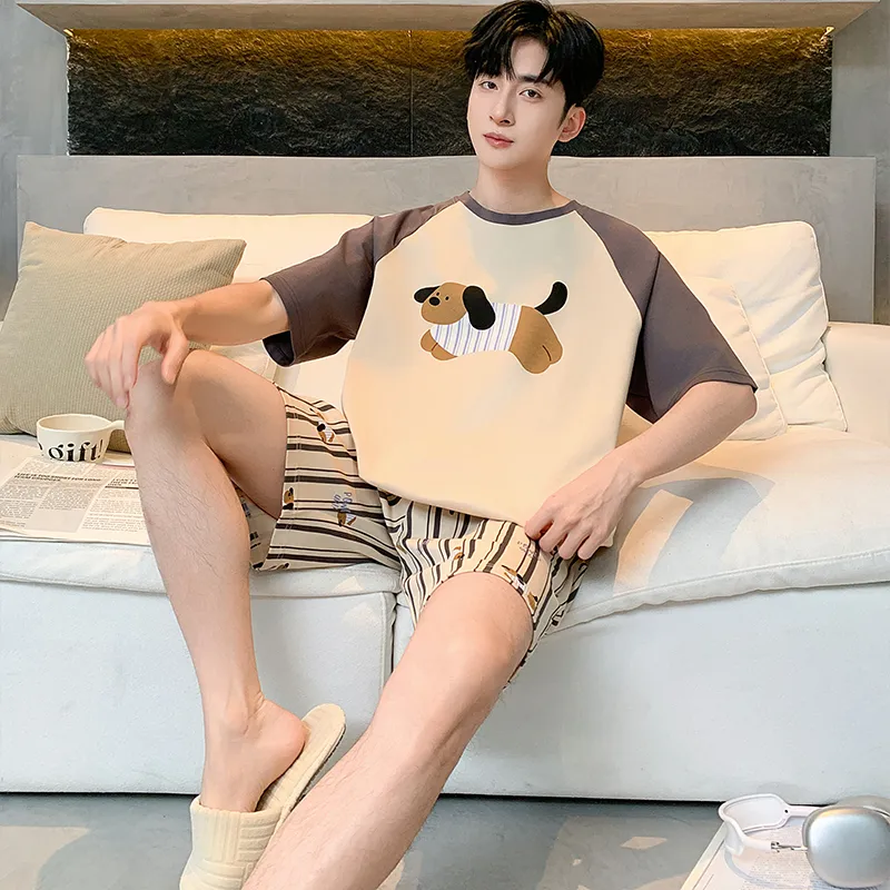 Qiao Ni Tong Pajama Set Men's Image Color-1