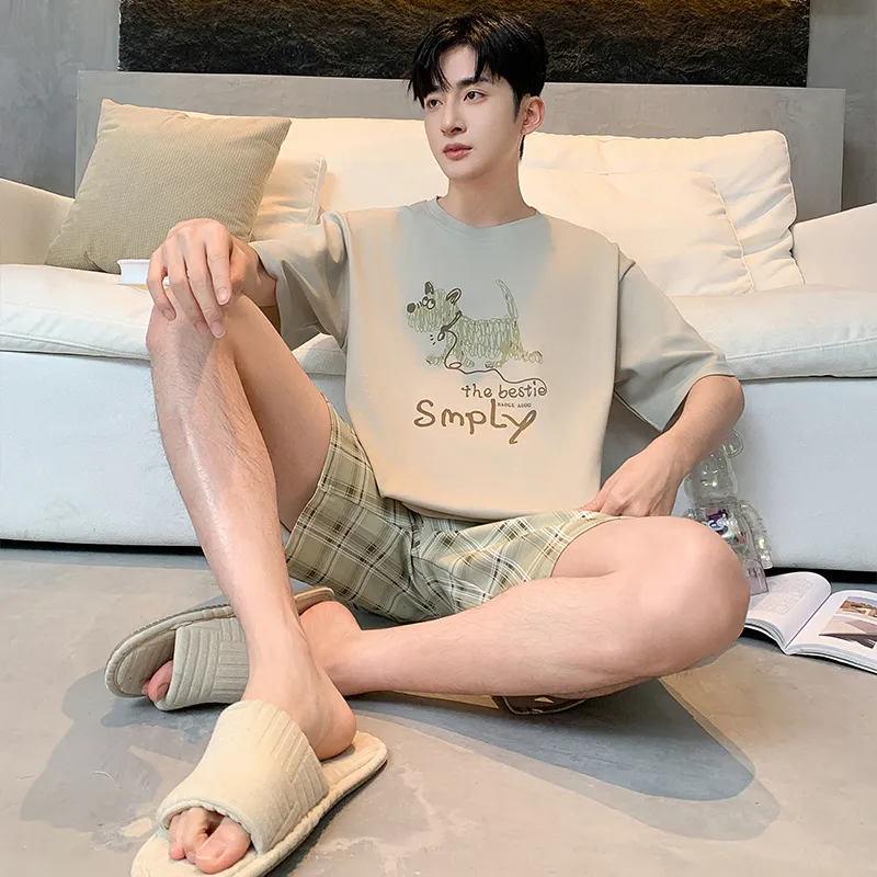 Qiao Ni Tong Pajama Set Men's Image Color-3