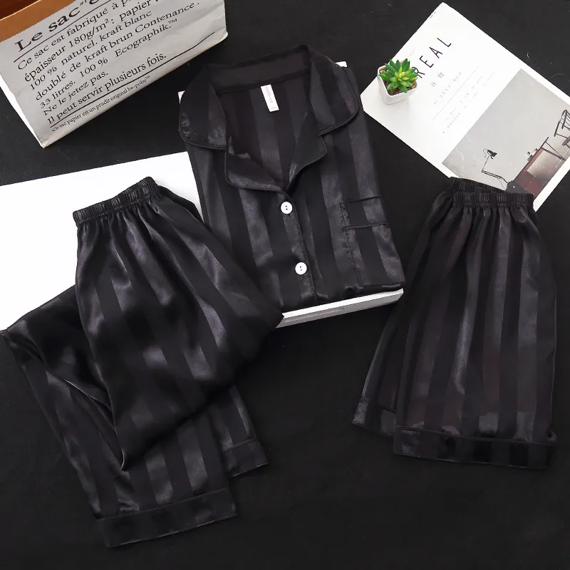Qiao Ni Tong Pajama Set Men's Premium Black-1