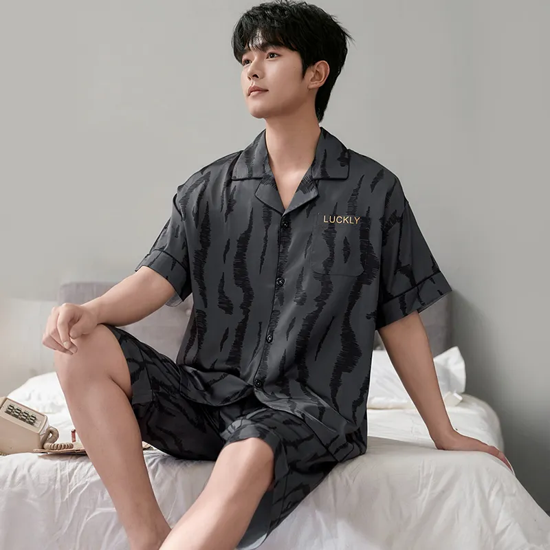 Qiao Ni Tong Pajama Set Men's Image Color-2