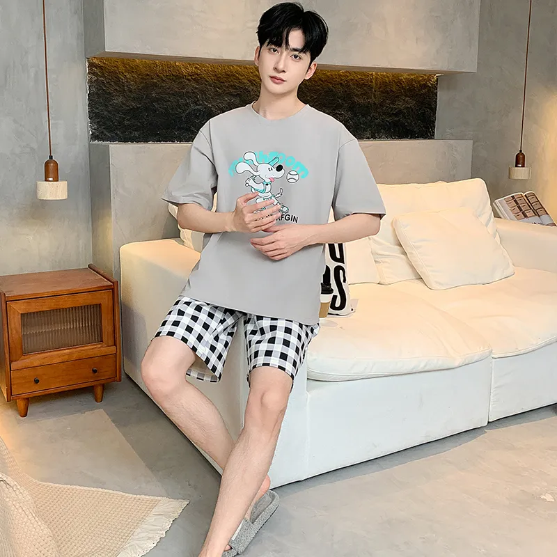 Qiao Ni Tong Pajama Set Men's Image Color-2