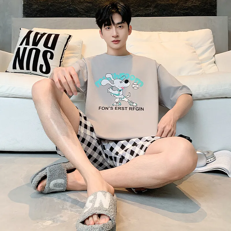 Qiao Ni Tong Pajama Set Men's Image Color-5