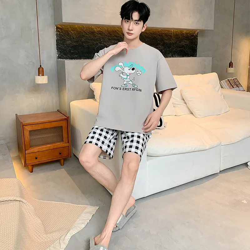 Qiao Ni Tong Pajama Set Men's Image Color-1