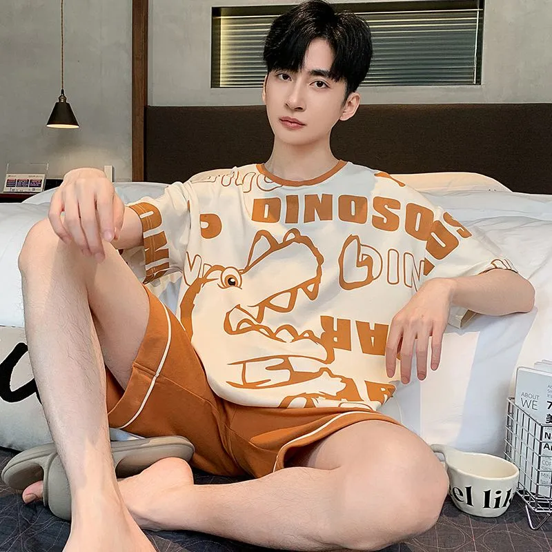 Qiao Ni Tong Pajama Set Men's Little Dinosaur-1