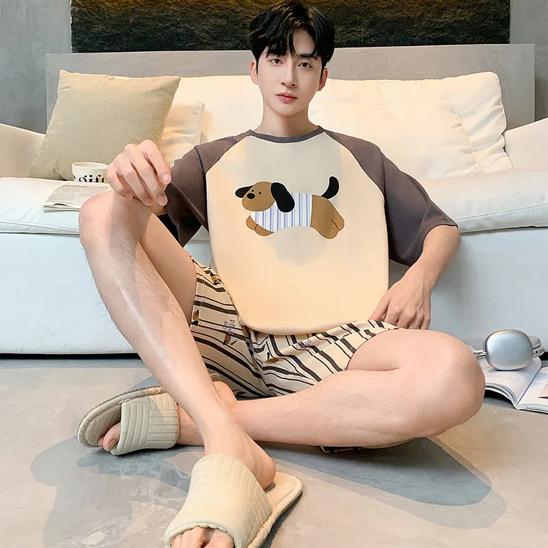 Qiao Ni Tong Pajama Set Men's Image Color-2