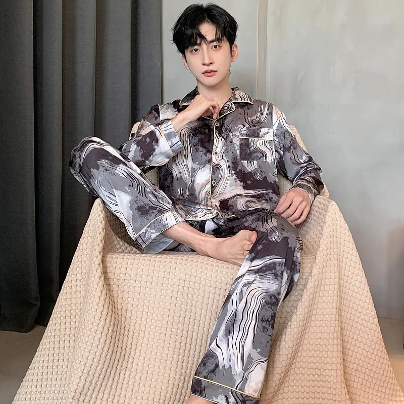 Qiao Ni Tong Pajama Set Men's Image Color-5