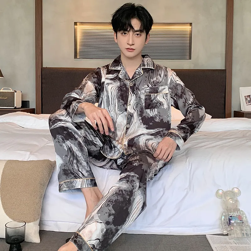 Qiao Ni Tong Pajama Set Men's Image Color-4