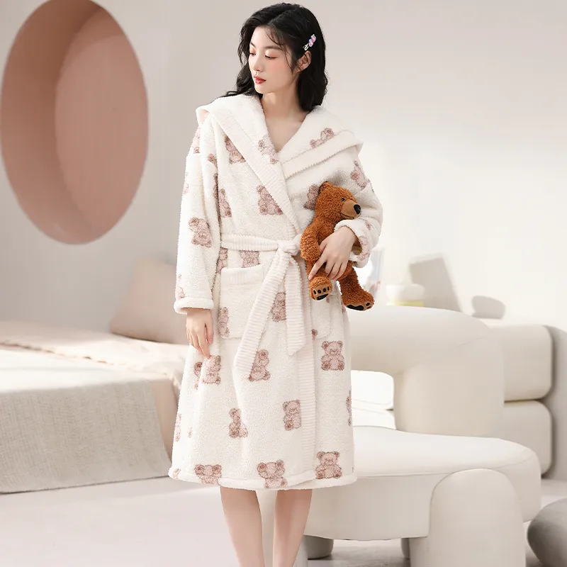 Qiao Ni Tong Bath Robes Women's Image Color-5