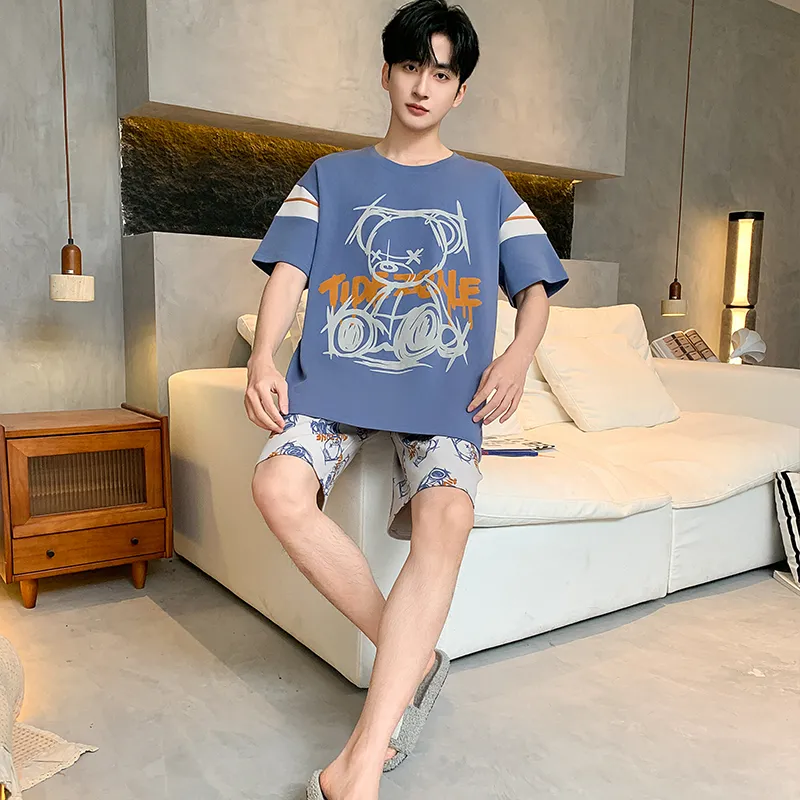 Qiao Ni Tong Pajama Set Men's Image Color-4