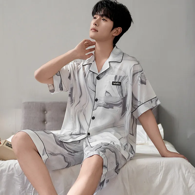 Qiao Ni Tong Pajama Set Men's Image Color-2