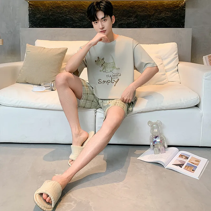 Qiao Ni Tong Pajama Set Men's Image Color-2