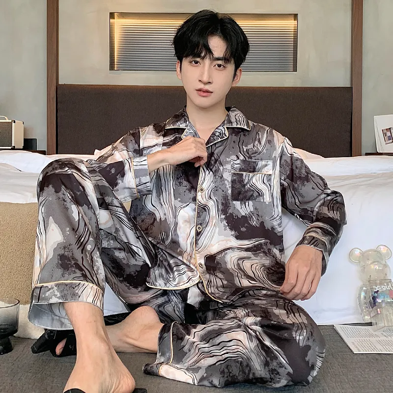 Qiao Ni Tong Pajama Set Men's Image Color-3