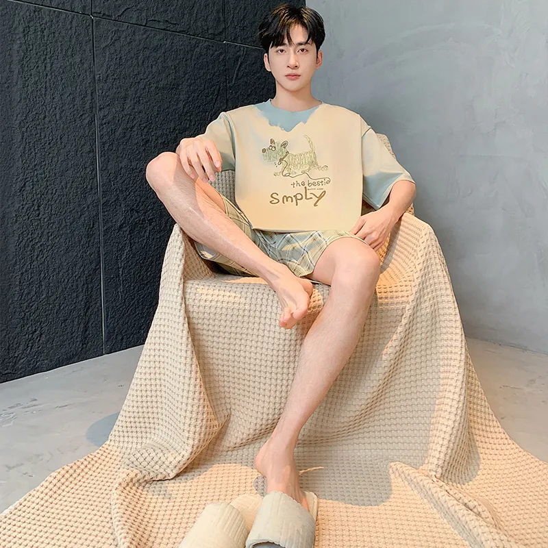 Qiao Ni Tong Pajama Set Men's Image Color-5